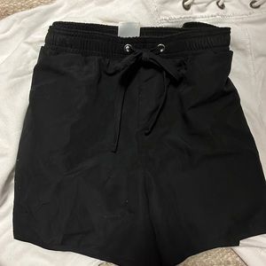 Black swim shorts